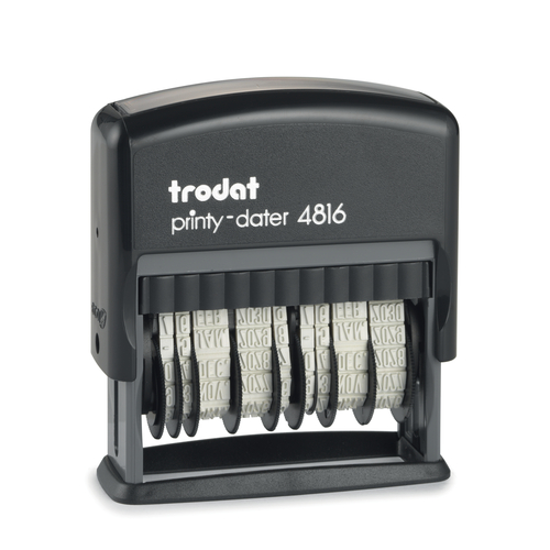 Trodat Printy 4816P2/PL Leimasin, jossa  2 x päivämäärä + teksti